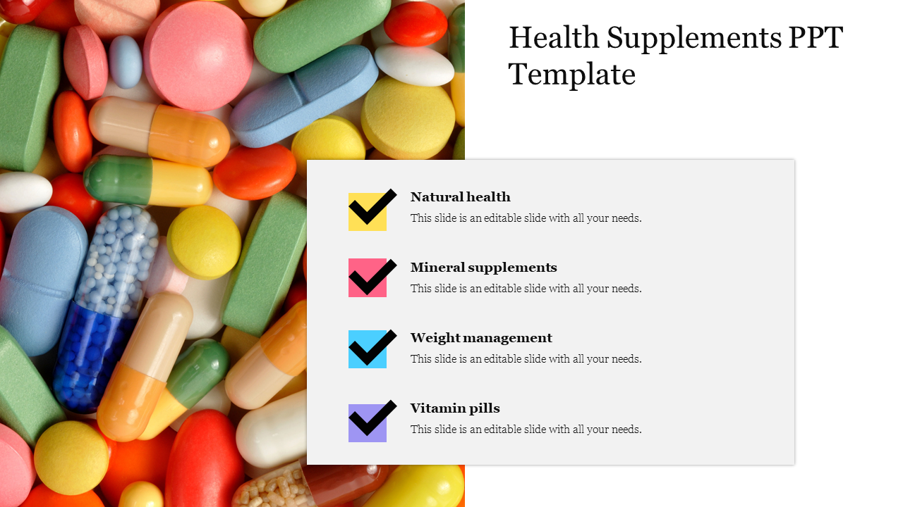 Health Supplements PPT Template